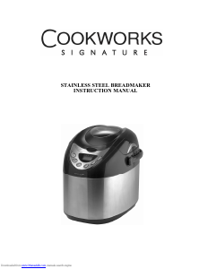 Handleiding Cookworks Signature Broodbakmachine