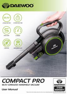 Manual Daewoo FLR00013 Handheld Vacuum