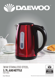 Manual Daewoo SDA1685 Kettle