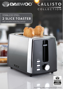 Manual Daewoo SDA1852 Toaster