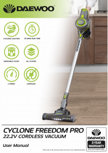 Manual Daewoo FLR00040 Vacuum Cleaner