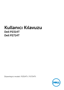 Kullanım kılavuzu Dell P2314T LCD ekran