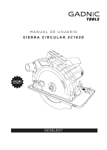 Manual de uso Gadnic DESELE07 Sierra circular