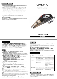 Manual de uso Gadnic AV000014 Aspirador de mano
