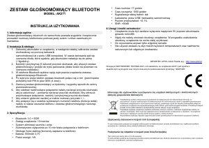 Instrukcja Multipoint AK271 Zestaw głośnomówiący