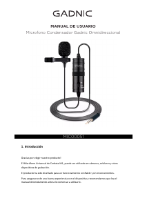 Manual de uso Gadnic MIC00051 Micrófono
