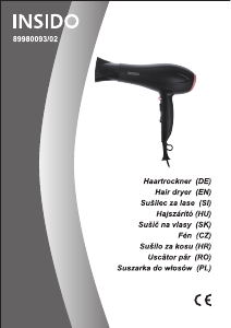 Manual Insido 89980093/02 Hair Dryer