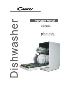 Manual Candy CDI 1L952 Dishwasher