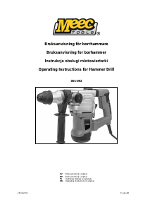 Bruksanvisning Meec Tools 001-092 Borhammer