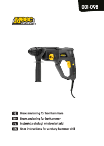 Bruksanvisning Meec Tools 001-098 Borhammer