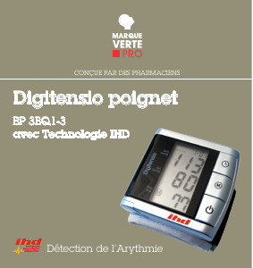 Manual Marque Verte BP 3BQ1-3 Digitensio Blood Pressure Monitor