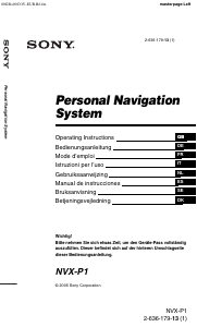 Manuale Sony NVX-P1 Navigatore per auto