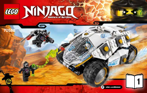 Manual Lego set 70588 Ninjago Carro blindado dos ninjas titanio