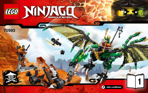 Manual Lego set 70593 Ninjago Dragão verde NRG