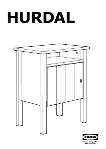 Hướng dẫn sử dụng IKEA HURDAL Bàn đầu giường