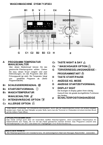 Bedienungsanleitung Hoover DYSM 713 P3 D3 Waschmaschine