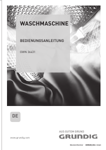 Bedienungsanleitung Grundig GWN 36431 Waschmaschine