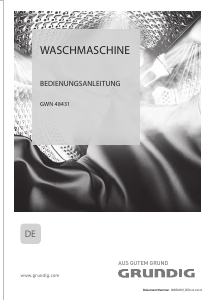 Bedienungsanleitung Grundig GWN 48431 Waschmaschine
