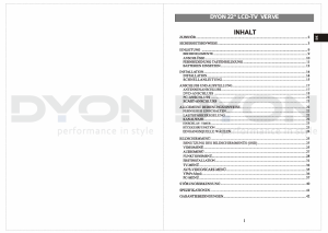 Manual Dyon Verve 22 LCD Television
