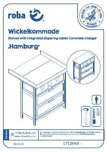 Brugsanvisning Roba Hamburg Puslebord