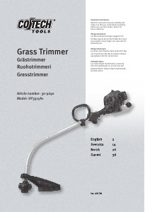 Bruksanvisning Cotech HY3315A1 Gresstrimmer