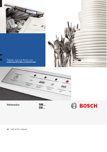 Manual Bosch SMV40C30GB Dishwasher