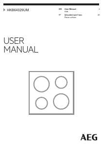 Manuale AEG HKB64029UM Piano cottura