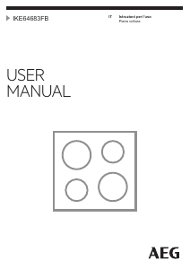 Manuale AEG IKE64683FB Piano cottura