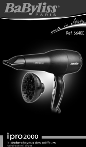 Mode d’emploi BaByliss 6642E ipro 2000 Sèche-cheveux