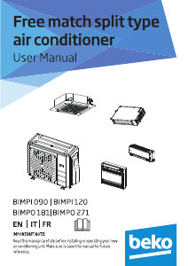 Manual BEKO BIMPI 120 Air Conditioner