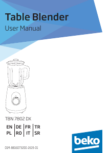 Manual BEKO TBN7802DX Blender