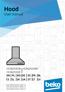 Manual BEKO HCA62541B Hotă