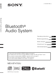 Manuale Sony MEX-BT4700U Autoradio