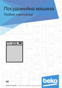 Посібник BEKO DIN34322 Посудомийна машина