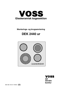 Brugsanvisning Voss DEK2440-UR Kogesektion