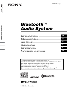 Manuale Sony MEX-BT5000 Autoradio