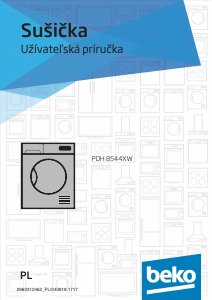 Instrukcja BEKO PDH8544XW Suszarka