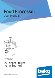 Manual BEKO FPP 4102 W Food Processor