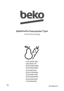 Instrukcja BEKO CSK270K30SN Lodówko-zamrażarka