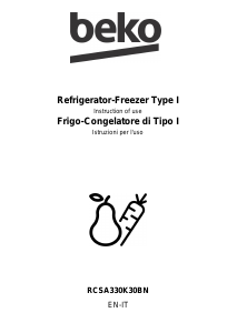 Manuale BEKO RCSA330K30BN Frigorifero-congelatore