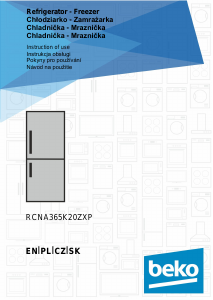 Manual BEKO RCNA365K20ZXP Fridge-Freezer