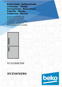 Bedienungsanleitung BEKO RCSA366K30W Kühl-gefrierkombination