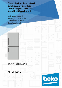 Vadovas BEKO RCNA406E43ZXB Šaldytuvas-šaldiklis