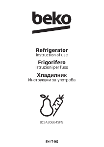 Manuale BEKO BCSA306E4SFN Frigorifero-congelatore