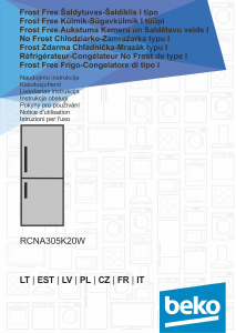 Manuale BEKO RCNA305K20W Frigorifero-congelatore