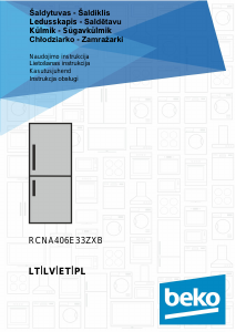 Vadovas BEKO RCNA406E33ZXB Šaldytuvas-šaldiklis