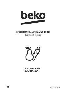 Instrukcja BEKO DSK240K31WN Lodówko-zamrażarka