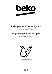 Manual BEKO RDSA240K20BN Fridge-Freezer