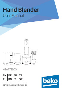 كتيب بيكو HBA7753DX خلاط يدوي