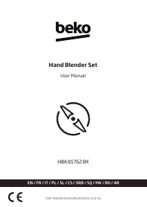 Manuale BEKO HBA81762BX Frullatore a mano